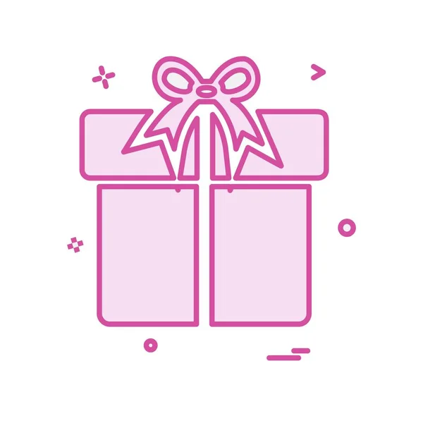 Geschenkbox Icon Design Vektor — Stockvektor