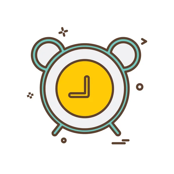 Clock Flat Icon Vector Illustration — Stock Vector