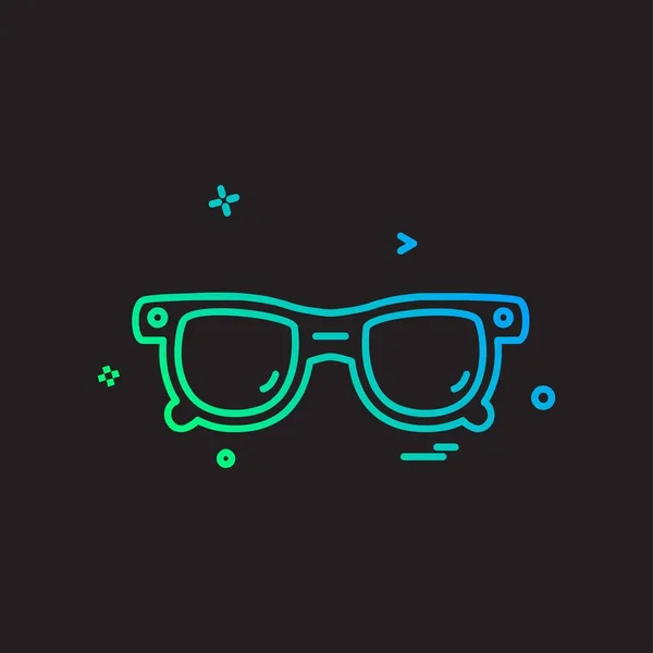 Icono Gafas Diseño Vector Ilustración — Archivo Imágenes Vectoriales