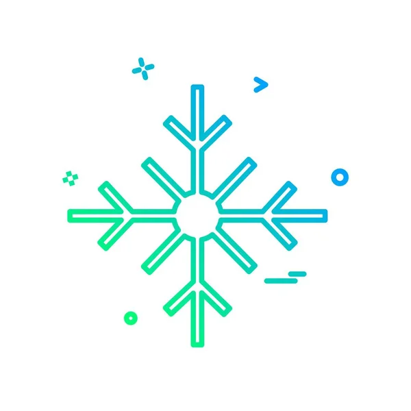 Snowflake Vetor Ícone Fundo Branco — Vetor de Stock