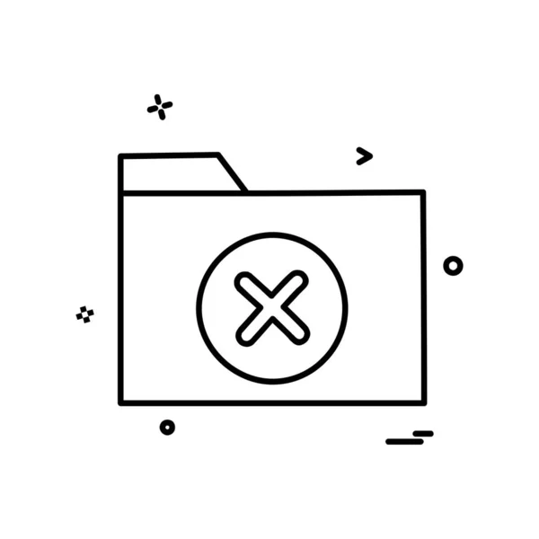 Ordner Icon Design Vektor Illustration — Stockvektor