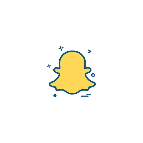 Vektor Desain Ikon Snapchat - Stok Vektor