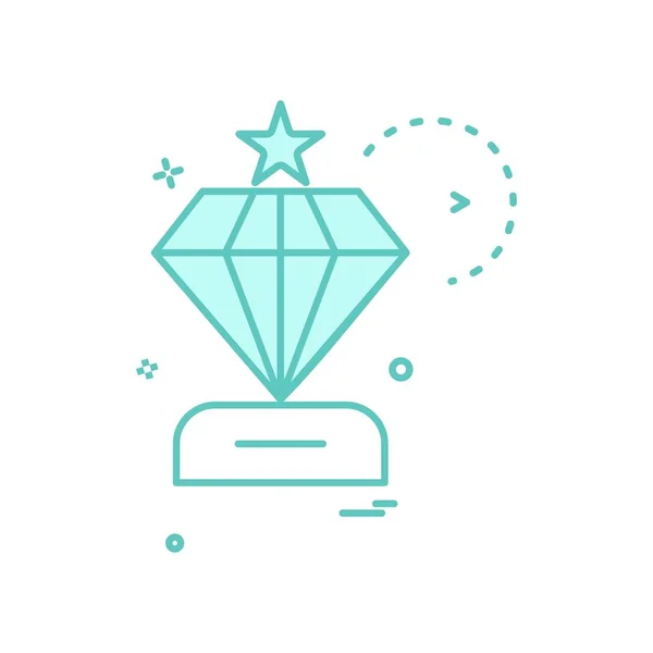 Diamant Symbol Vektor Design Illustration — Stockvektor