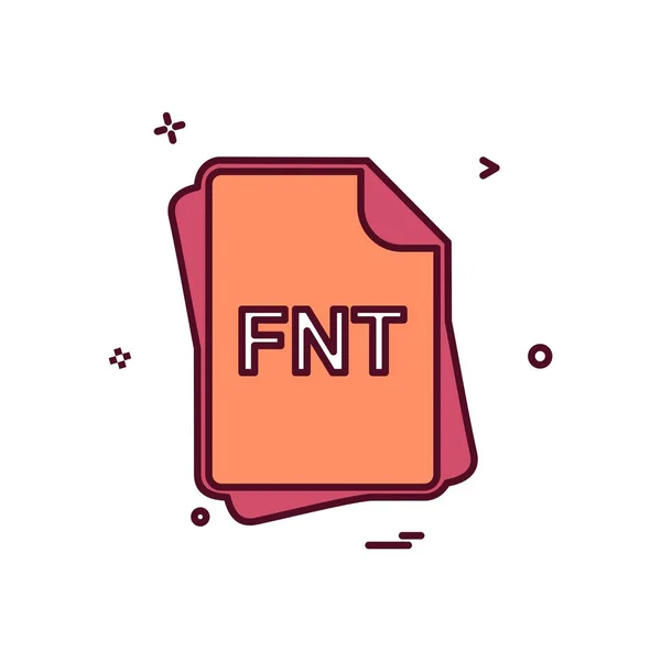 Fnt ファイルの種類アイコン デザインのベクトル — ストックベクタ