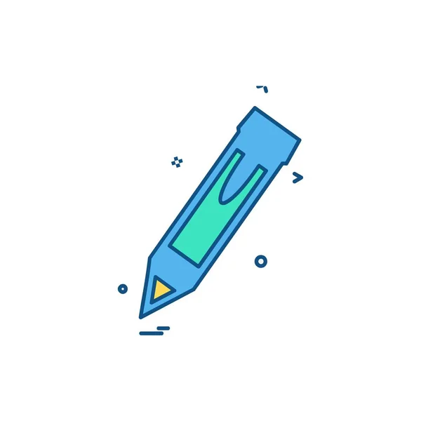 Pencil Icon Design Vector — Stock Vector