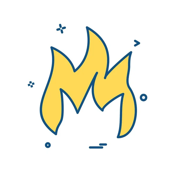 Design Vektor Für Feuersymbole — Stockvektor