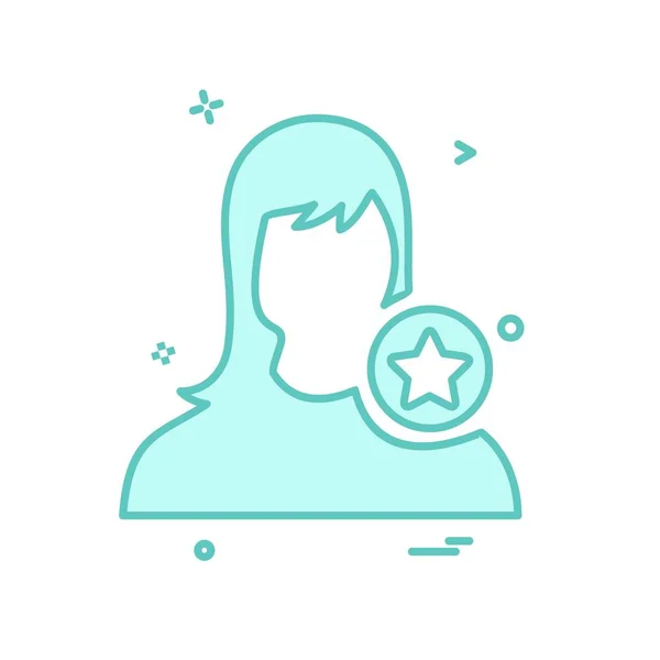 Vector Diseño Icono Avatar Femenino — Vector de stock