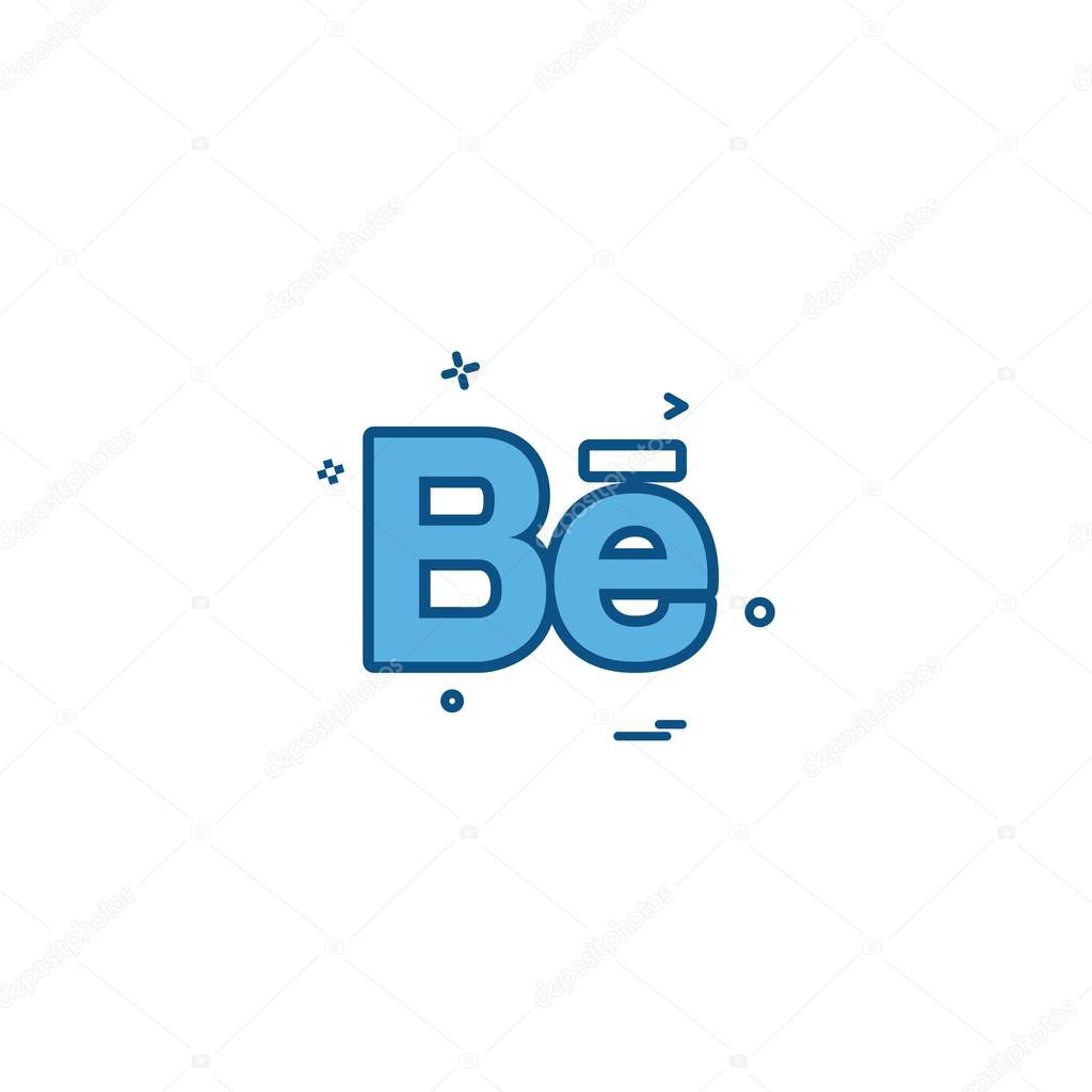 Behance flat icon vector illustration 