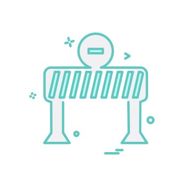 Bariyer simge tasarlamak vektör durdurmak