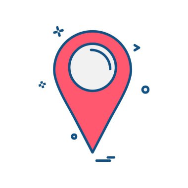 Gezinti simgesi tasarım, renkli vektör çizim