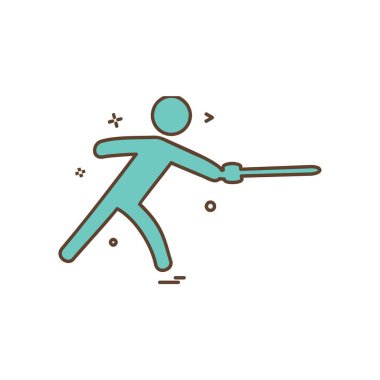 Kılıç simge tasarlamak vektör