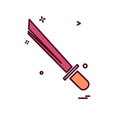 Kılıç simge tasarlamak vektör