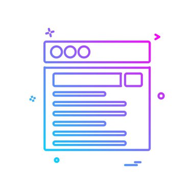 Web düzen simge tasarlamak vektör