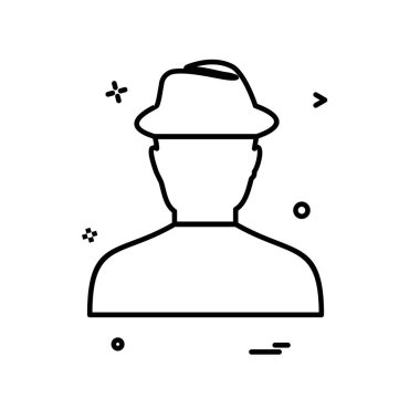 Avatar erkek simge tasarım vektörü