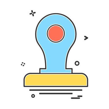 Damga simge tasarlamak vektör 