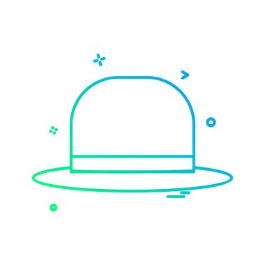 Şapka simgesi tasarım vektörü