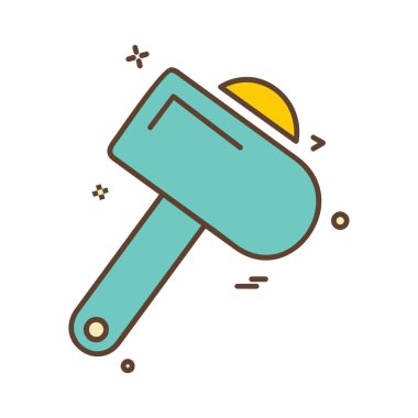 Çalışma araçlar simgesi tasarım, renkli vektör çizim 