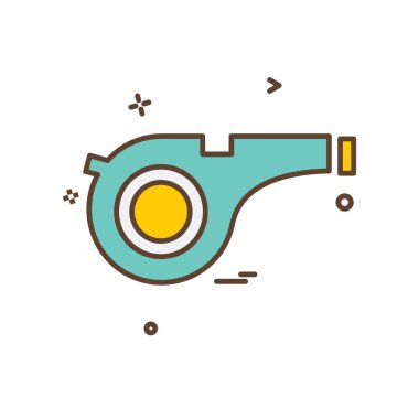 Islık simgesi tasarım vektörü