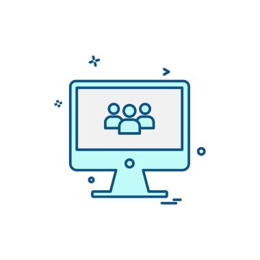 Bilgisayar simgesi tasarım vektörü 