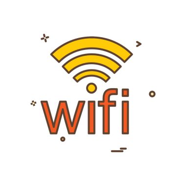 Wifi simge tasarım vektörü