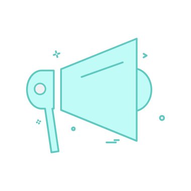 Hoparlör simgesi tasarım, renkli vektör çizim 