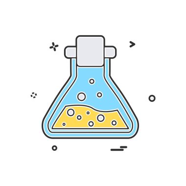 Şişesi simgesi tasarım, renkli vektör çizim