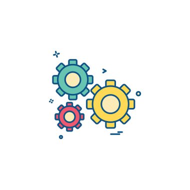 Ayar Dişli simge tasarlamak vektör 