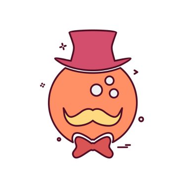 Bowling simgesi tasarım, renkli vektör çizim