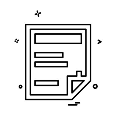 Belge simgesi tasarım vektörü 