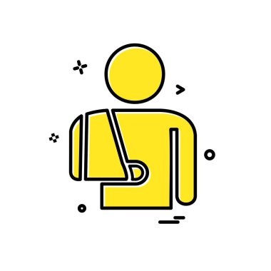 Hasta simgesi tasarım vektörü