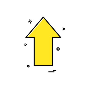 ok yukarı yönlü ikon vektör tasarımı