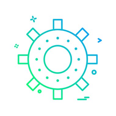 Vites simgesi tasarım vektörü 