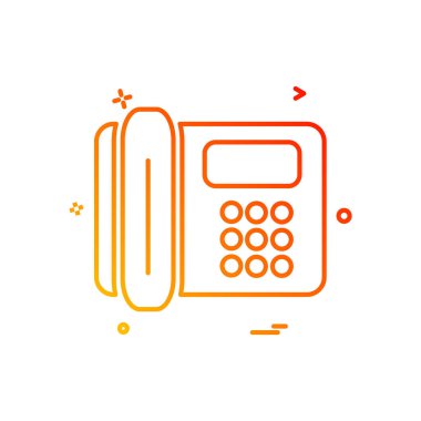 Telefon simgesi tasarım vektörü