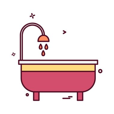 Tuvalet simgesi tasarım, renkli vektör çizim