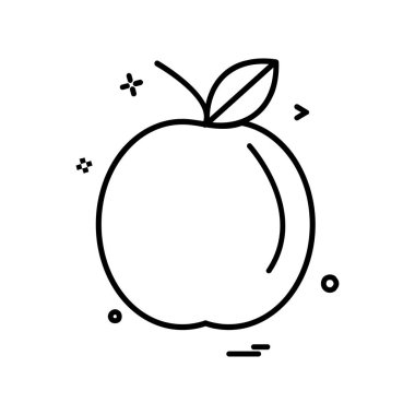 Beyaz arka plan üzerinde meyve simge vektör