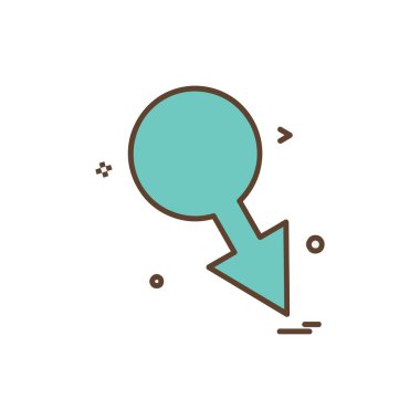 Erkek simgesi tasarım vektörü