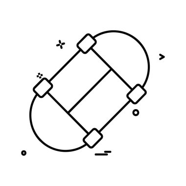 Simge tasarlamak vektör paten kurulu 