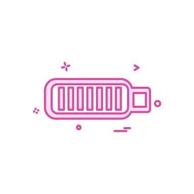 Batarya simgesi tasarım vektörü