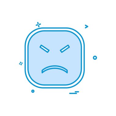 Üzgün emoji simgesi tasarım vektörü