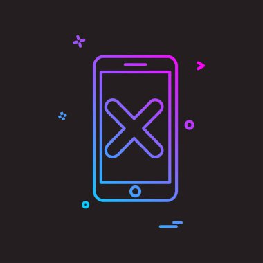 Mobil simge tasarım vektörü