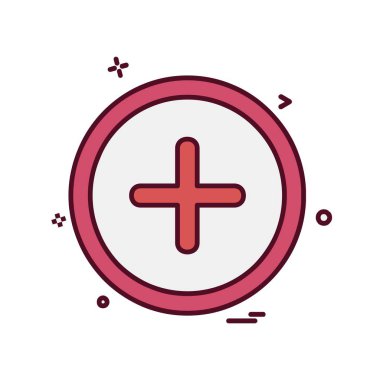 Tıbbi simge tasarım, renkli vektör çizim