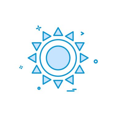 Güneş simgesi tasarım vektörü