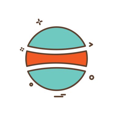 Topu simge tasarlamak vektör