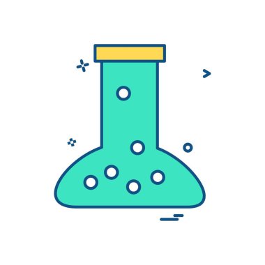 Şişesi simgesi tasarım, renkli vektör çizim