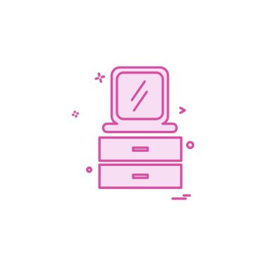 Giyinme tablosu simgesi tasarım vektörü