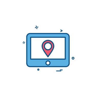 GPS konumu harita seyahat yön simge vektör tasarım sekmesi