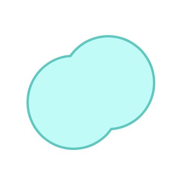 Daire simgesi tasarım, renkli vektör çizim