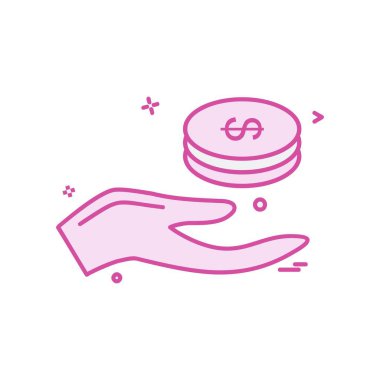 Para simgesi tasarım vektörü