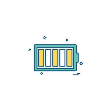 Batarya simgesi tasarım vektörü