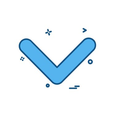 Aşağı ok simgesi tasarım vektörü